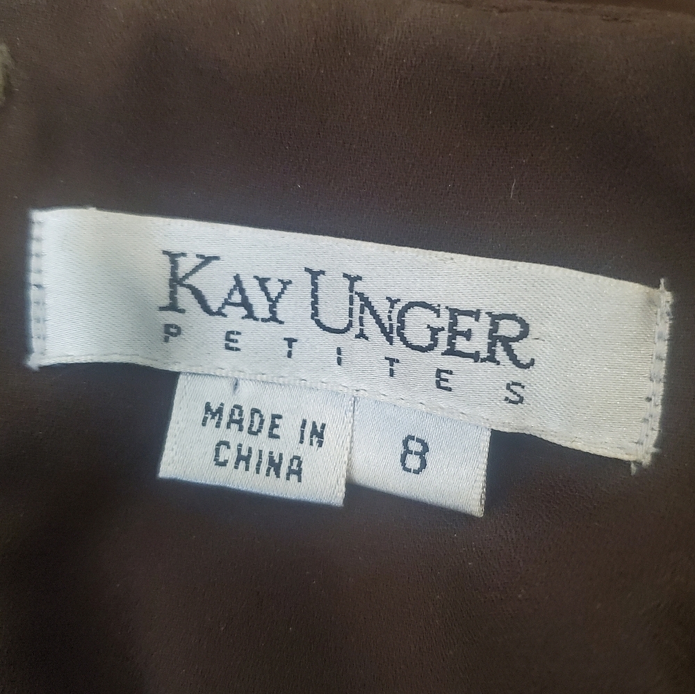 Kay Unger Chiffon Gown, Petite Strapless Size 8P - Picture 2 of 3